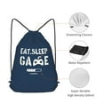 thumbnail image 5 of XMXT Waterproof Gym Bag, Game Slogan Design Blue Drawstring Backpack for Men, s Blue, 5 of 8
