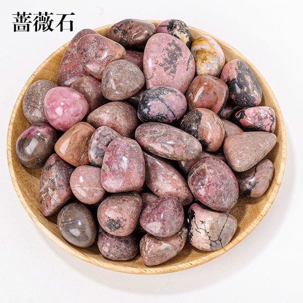 Xiao Hua Piedra natural rosa de 200 g, piedra rodante pulida de partículas grandes, piedra natural coloreada, piedra de expansión para aromaterapia, piedra decorativa para pecera casera de 2-3 cm