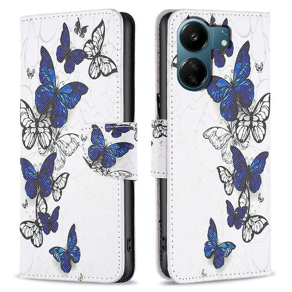 For Xiaomimi 13C/Poco C65 4G Case Pattern Printing Phone Wallet Stand Cover