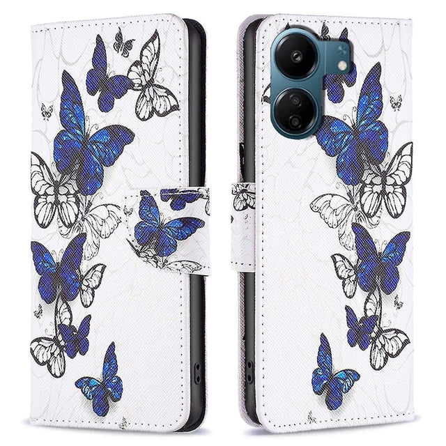For Xiaomimi 13C/Poco C65 4G Case Pattern Printing Phone Wallet Stand Cover