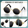 thumbnail image 4 of Lunettes de Soleil pour Chien Rétro PetClassic Rondes Lunettes pour Chien Métal Chat Chiot Lunettes Hippies Costumes pour Chats et Chiens, Accessoires pour Photos Cosplay Costume de Fête, 4 of 7