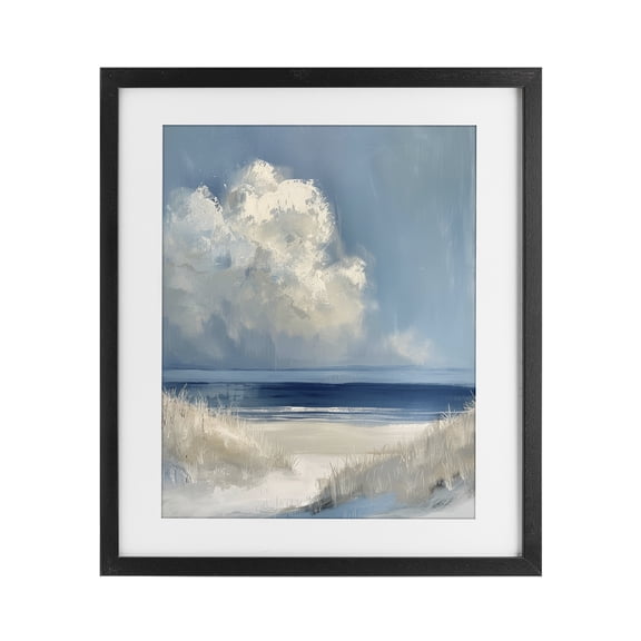 Stupell Industries Transitional Dark Waters Ahead Black Framed Print Under Glass, 13 x 16, by Petals Prints Design