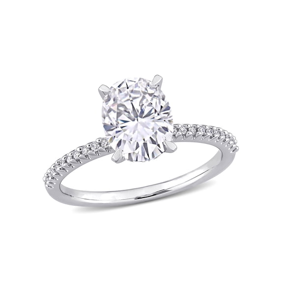 Everly Women's Created Sapphire and Diamond 14K White Gold Engagement Ring