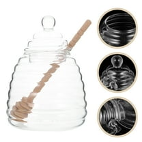 HEATSHAKING 1 Set Honey Dispenser Stick With Wooden Dipper For Home Use