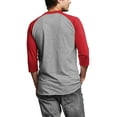 thumbnail image 2 of Hat and Beyond Men's 3/4 Sleeves Raglan Cotton Baseball Jersey T-Shirt, 2 of 6