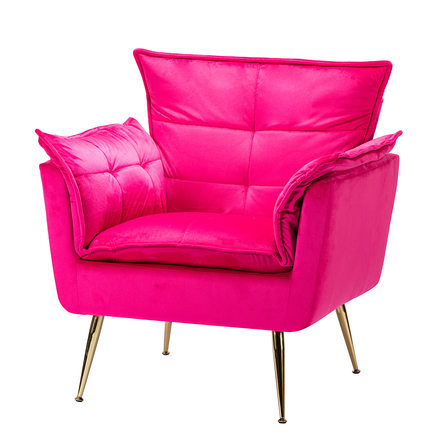 fuchsia tufted chair