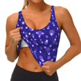thumbnail image 3 of Balery Beautiful Purple Snowflakes Sujetadores deportivos con espalda cruzada para mujer, acolchados, sin costuras, de alto impacto, ideales para yoga, gimnasio, entrenamiento y fitness.-Small, 3 of 8