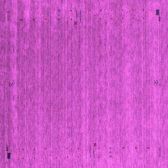 Ahgly Company Indoor Square Abstract Pink Contemporary Area Rugs, 3' Square