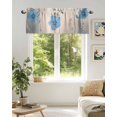 thumbnail image 5 of Valance Curtains for Windows Blue Flower Vines Kitchen Curtians Window Treatment Spring Scenery Topper Curtain Rod Pocket Valances for Kitchen Bathroom Living Room 54x18in, 5 of 9