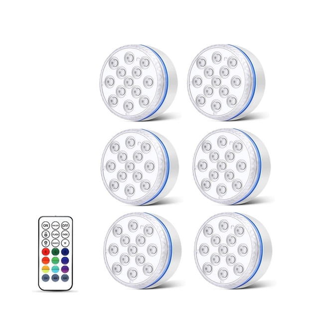 RGB Underwater Light LED Lights Waterproof Pool Lamp Dimmable Wall Lamp Outdoor Lighting With Remote ,Easy to Install
