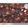 thumbnail image 2 of Soimoi Polyester Crepe Fabric Check,Leaves & Rose Flower Print Sewing Fabric Yard 52 Inch Wide, 2 of 3