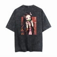 thumbnail image 2 of THNCLZX Kamado Nezuko T-shirt Summer round neck short sleeve washed retro men's and women's sports anime, 2 of 7