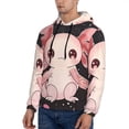 thumbnail image 2 of KLL Cute Axolotl Sakura Blossoms Print Mens Hoodie Long Sleeve Casual Pullover Hooded Sweatshirt Fashion Drawstring Hoodies with Pocket-4X-Large, 2 of 6
