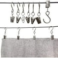 thumbnail image 5 of Stainless Steel S Hooks Curtain Clips, 50 Pack Hanging Party Lights Clips, Hangers Gutter Photo, Art Craft Display, 2.4 Inch Long, Silver, 5 of 12