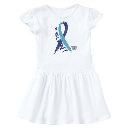 

Inktastic We Will Win Against Hydrocephalus Ribbon Gift Toddler Girl Dress
