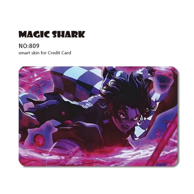 Fashion Cartoon Anime Game PVC Matte Film Sticker Case Skin for Credit Card Big Small No Chip 809 Small Chip