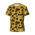 thumbnail image 3 of Yiaed Hawaii Palms Print Mens Short Sleeve Tight Fit T-Shirt, Crewneck Casual Tee-X-Large, 3 of 5
