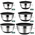 thumbnail image 3 of de cuencos de acero inoxidable para cocina y recipientes de diferentes tama&ntilde;os para ensalada, Umite Chef pasta o reposteria | Accesorios de cocina con tapa incluida para almacenar alimentos, 3 of 7