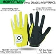 thumbnail image 3 of FINGER TEN Golf Gloves Junior Kids Youth Toddler Boys Girls  Dura Feel White Blue Red Yellow Golf Glove Extra Value 1 Pair Age 4-11 Years Old, 3 of 6