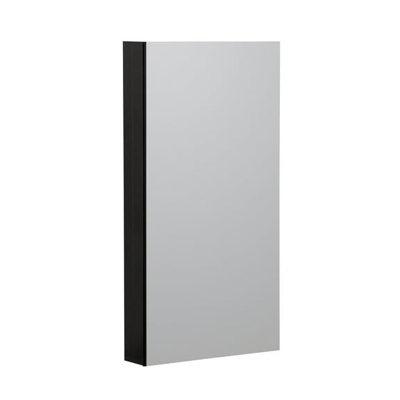 Foremost Metal Medicine Cabinet 15" X 36" Beveled Mirror in Black