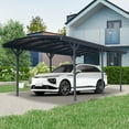 thumbnail image 2 of IMagacFun 10x19x7 Metal Outdoor Arch Carport Heavy Duty Carport with Aluminum Frame and Polycarbonate Panels for Driveway Car, Truck, 2 of 8