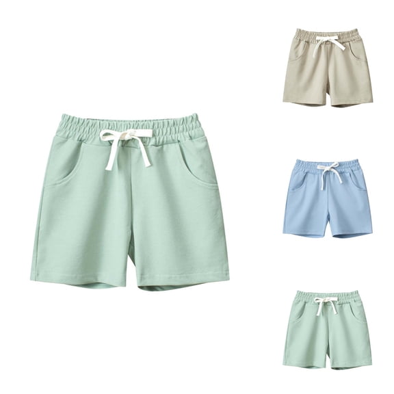 Boys Casual Shorts Summer Small Children's Stretch Waist Tie Mesh Ventilation Kids Shorts Mid Length Pants