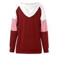 thumbnail image 4 of Tops for Women Trendy Ladies Polyester Shirts Turtleneck Ladies Women's Long Sleeve Athletic Shirt Thermal Layer Shirt Women Long Sleeved V Neck Pretty Clothes Corduroy Tops T Patch Red XL, 4 of 5