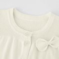 thumbnail image 5 of NAISIBABY Girls Cardigan Sweater, Button Up Long Sleeve Bow Knitted Kids Casual Tops White 2-3T, 5 of 7