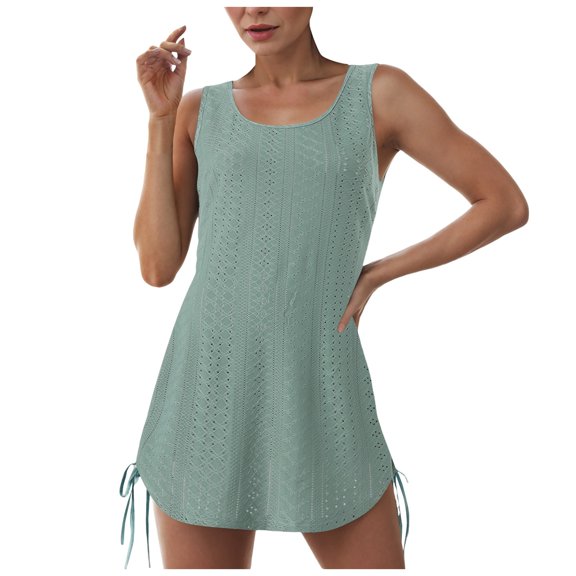 KPOPLK Women's Summer Swimsuit Bikini 2026 Beach Swimwear Crochet Cover up(Light Green,M)