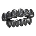 thumbnail image 3 of Parrillas chapadas en oro de 18 quilates Rejilla bucal de cobre para , parrillas de de , de brillante, boca con barras de moldura para de Halloween - Negro, tal se describe Negro Magideal Parrillas chapadas en oro de 18 quilates, 3 of 6