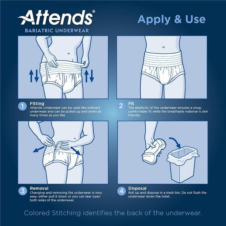 Attends Bariatric Disposable Underwear Pull On with Tear Away