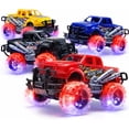 thumbnail image 4 of ArtCreativity Light-Up Monster Truck Set, Flashing LED  Tires, 4 Pack, for boys 3+, 4 of 8
