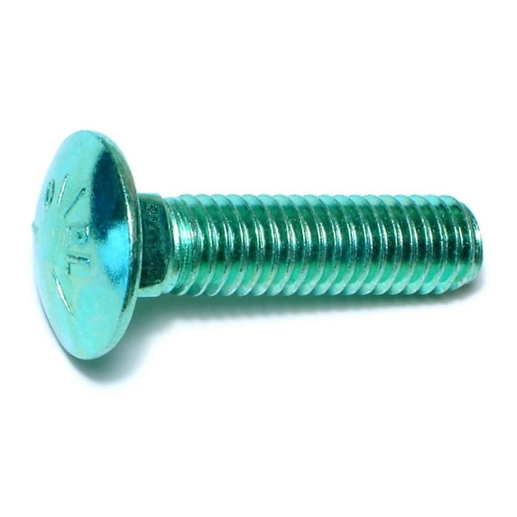 3/8"-16 x 1-1/2" Green Rinsed Zinc Grade 5 Carriage Bolts (89 pcs.)