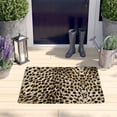 thumbnail image 2 of Brown and Black Leopard Print Flannel Non Slip Door Rugs,Washable Door Mats Indoor,Decorative Door Mats,Dirt-Resistant and Absorbent Doormat for Entrance,Bedroom,Kitchen,Bathroom,23.5x16in(60x40cm), 2 of 5