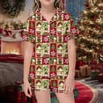 thumbnail image 2 of XEGLSBU Girls Pajamas Size 10-12 Little Girls Boys Pajamas Set Christmas Kids Short Sleeves Sleepwear 2pcs Button down Classic Loungewear Shorts Girls Pajamas Nightgown c-Yellow Size 2-3 Years, 2 of 4