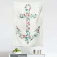 thumbnail image 1 of Anchor Tapestry, Nautical Shape with Binoculars Captain Hat Compass Mermaids, Fabric Wall Hanging Decor for Bedroom Living Room Dorm, 5 Sizes, Seafoam Coral Teal, by Ambesonne, 1 of 1