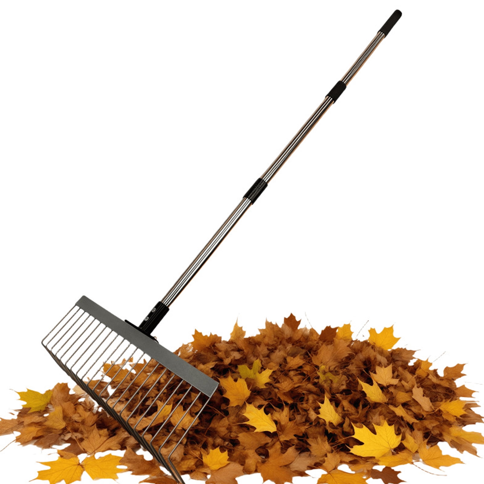 Sturdy Steel Rakes With Ergonomic Handle For Efficient GRASS Yard Debris Cleaning And Pet Waste Removal Cleaning Tool
