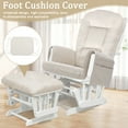 thumbnail image 4 of Lovote 5 in 1 Glider Rocker Replacement Cushions Set - Soft Thicken Velvet Rocking Chair Cushion with Ottoman Cover for Indoor Nursery Glider Rocking Chair, Beige, 4 of 8