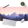 thumbnail image 2 of Large Gaming Mouse Pad (31.5×15.7), Non-Slip Rubber Base and Reinforced Lock Edges, XXL Extended Mousepad for Work, Game, Desk mat, Desktop Decoration | Dusk Mountain, 2 of 4