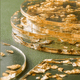thumbnail image 3 of Posavasos antiescaldado de hoja de oro de lujo con luz acrílica de 7 piezas, posavasos de acrílico 6 piezas [trébol] + soporte de posavasos [plateado] 6 piezas MFZFUKR CPB-DE-WX869-8, 3 of 5