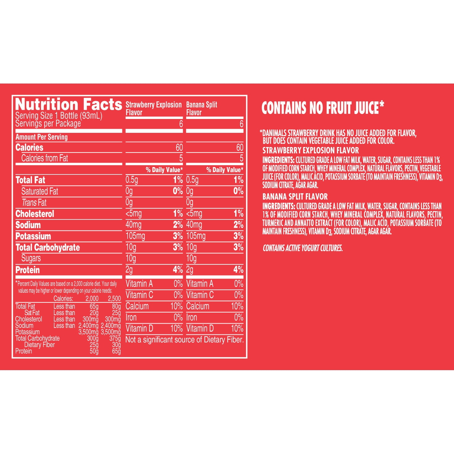 Danimals Yogurt Nutrition Label Blog Dandk
