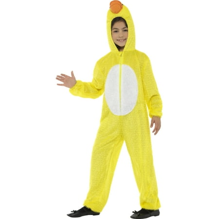 Child's Yellow Duck Jumpsuit With Character Hood