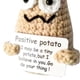 thumbnail image 2 of Patata Positiva Divertida Linda patata de ganchillo con tarjeta positiva para decoración de fiesta en el hogar (patata barbuda), 2 of 5