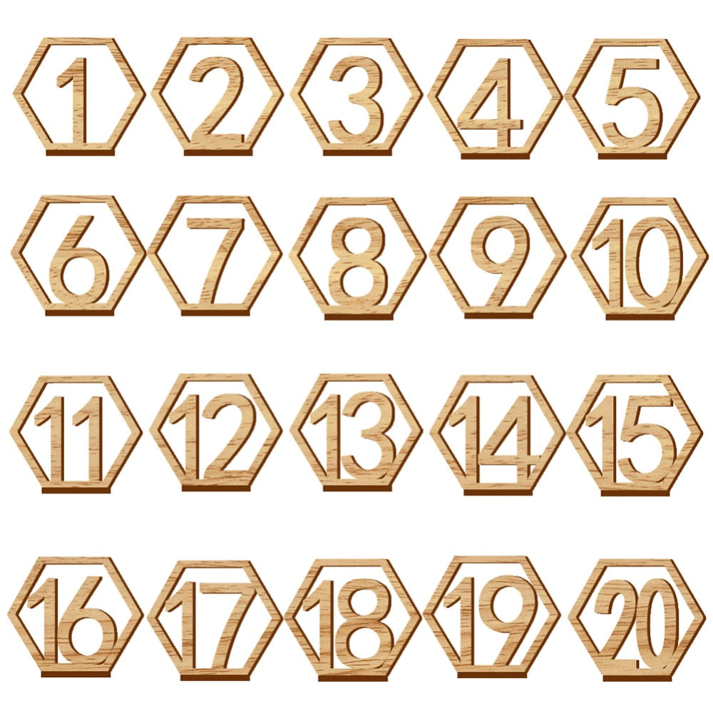 Standalone NEW Ivory Wedding Table Numbers Laser Heart Design 1-15 