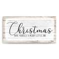 thumbnail image 3 of Beige and White Merry Christmas II Holiday Canvas Wall Art Decor 8" x 16", 3 of 5