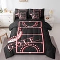 thumbnail image 1 of YST Ensemble de Couette Sport Néon Rouge Lumineux, 7 Pcs, Taille Simple, 1 of 4