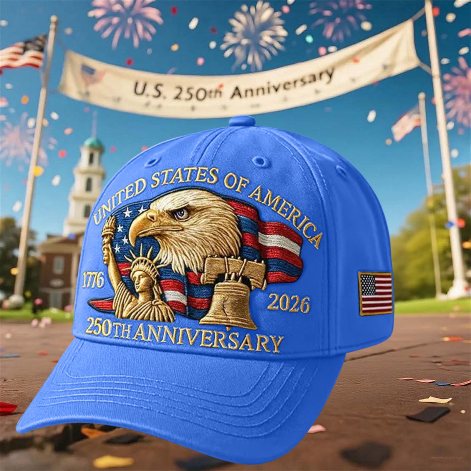 Zolquatra 250th Anniversary USA Hat – Adjustable Unisex Cap With