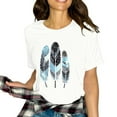 thumbnail image 1 of PXLKNZH Hauts pour Femmes T-Shirts à Manches Courtes Col Rond Blouse de Travail Habillée Décontractée Printemps Été Mode 2025 Vêtements Tendance Blanc,L, 1 of 6