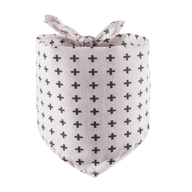 Greeniant Bufanda de babas para mascotas con puntos, toalla Triangular decorativa ajustable plegable portátil, accesorios de regalo para Ropa para mascotas Signo de más