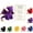 Purple, variant on Emotional Support Dragon Pocket Buddy, Cute Plush Stuffed Animals with Encouragement Card, Hand-Stitched Dragon Comfort Figurine Anxiety Relief Desk Decor Gift for Students & Adults (Black)